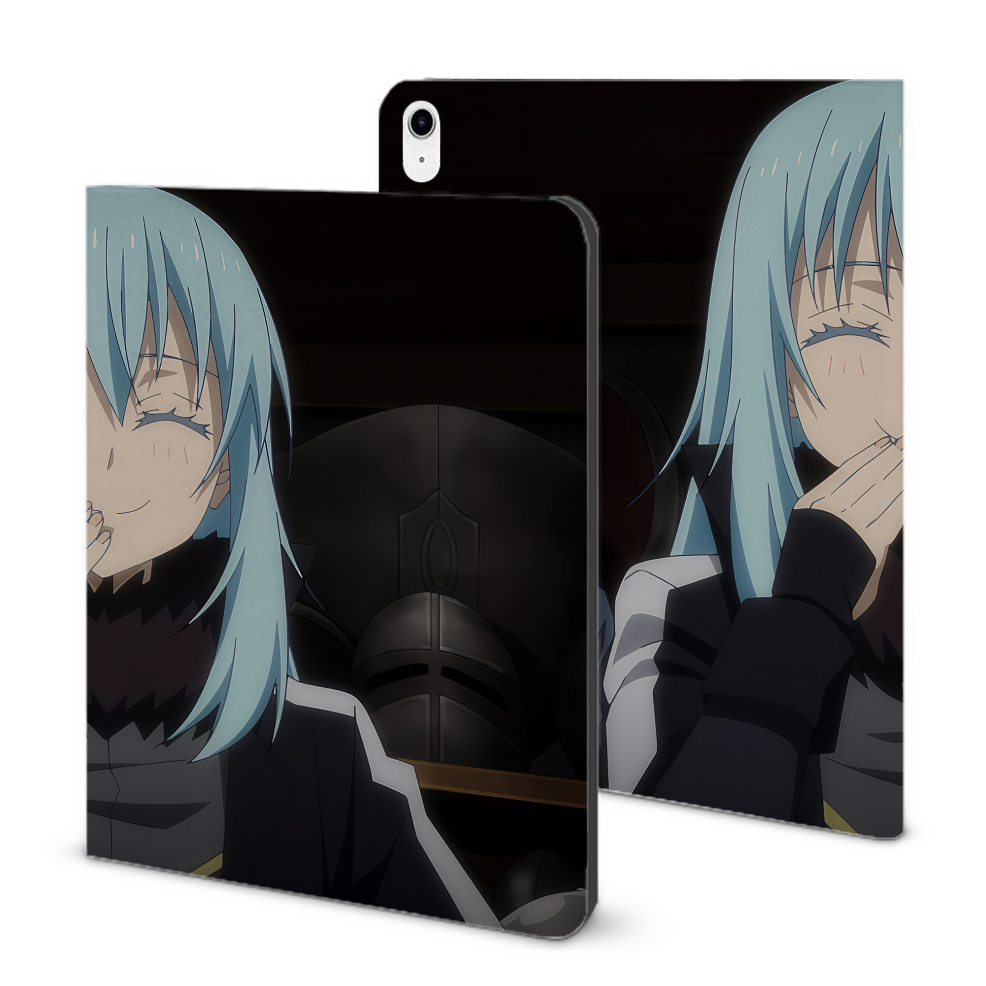 （画像用） 転スラ Regarding Reincarnated to Slime IPad ケース ブック型 PUレザー TPU 耐衝撃 軽量 薄型 ペン収納なし 全面保護 IPad 各モデル対応